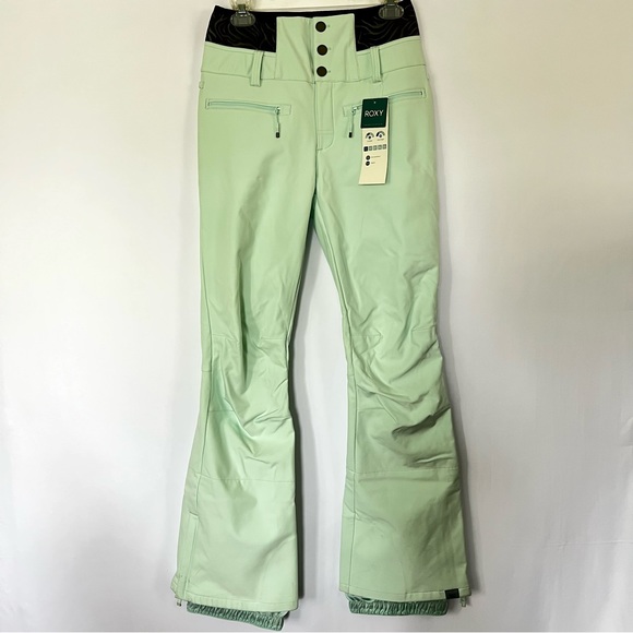 NEW $200 Roxy Rising High Shell Snow Pants in Fair Aqua Women’s Pants Size M - Picture 9 of 16